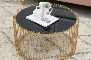 Bàn sofa inox mạ vàng – Sản phẩm nội thất hoàn hảo cho phòng khách