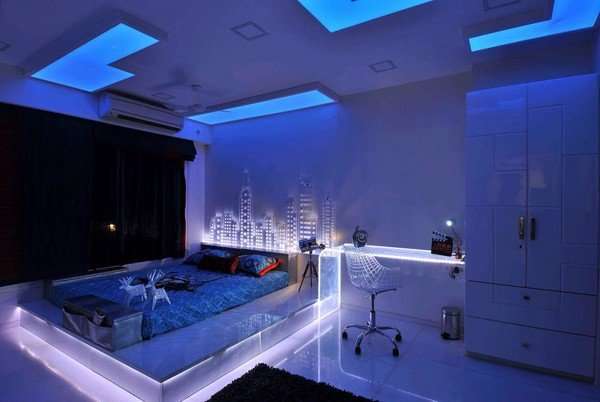 sử dụng Đèn Led âm tường tạo ánh sáng phòng ngủ